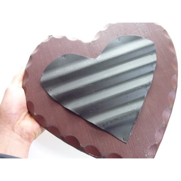 Vintage Wood & Metal Protruding Wall Hanging Sign - Picture 4 of 4